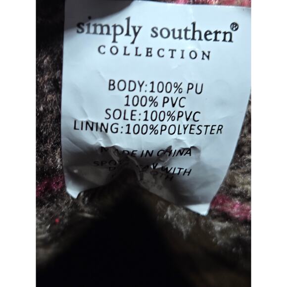 Simply Southern Women's Paisley Pink/Wine Duck Lace Up Boots Size 11 - Picture 6 of 8